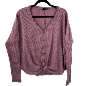 Urban Outfitter Out from Under Oversized Soft Waffle Knit Button Down Shirt